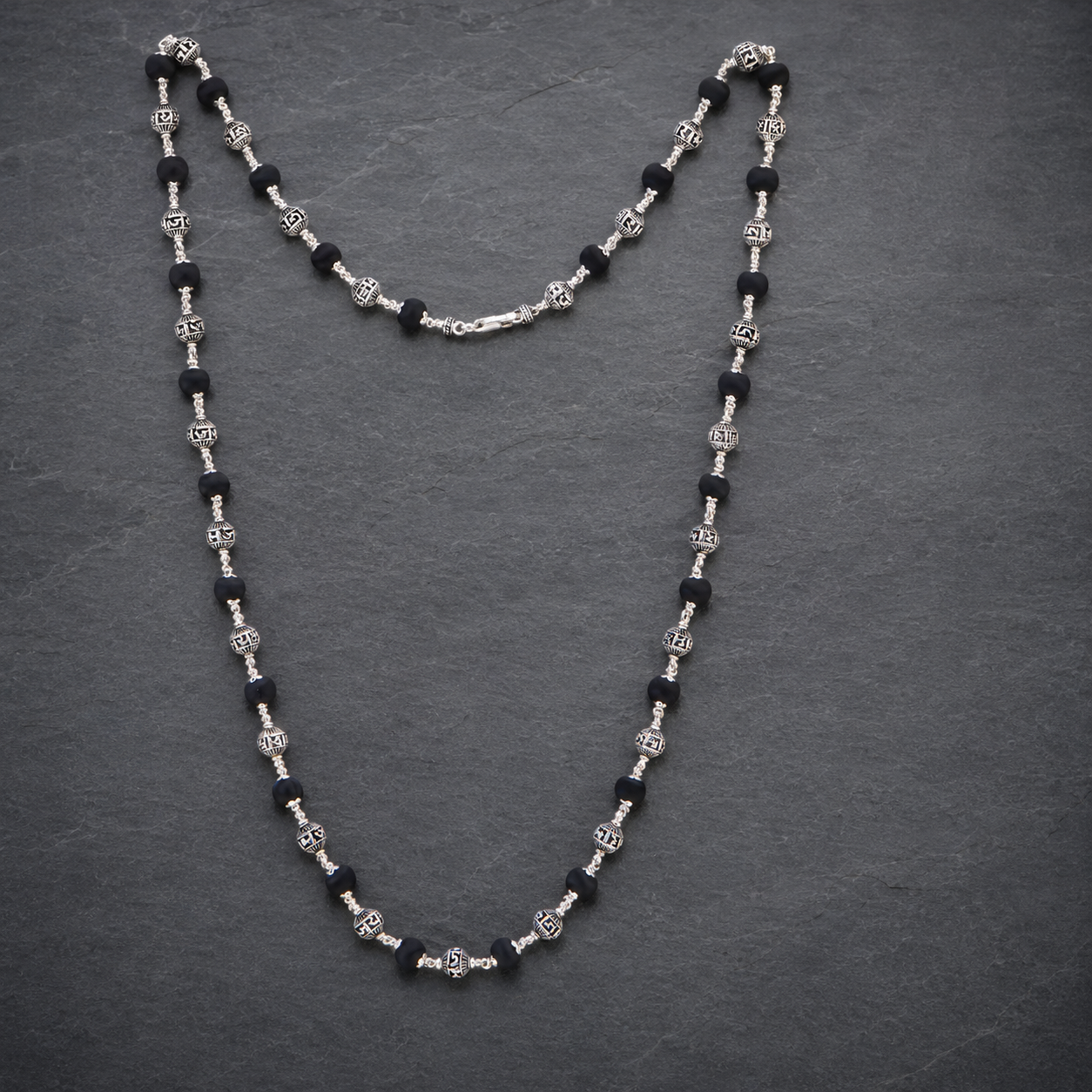 28 inch Jay Shree Ram Karungali Mala angle