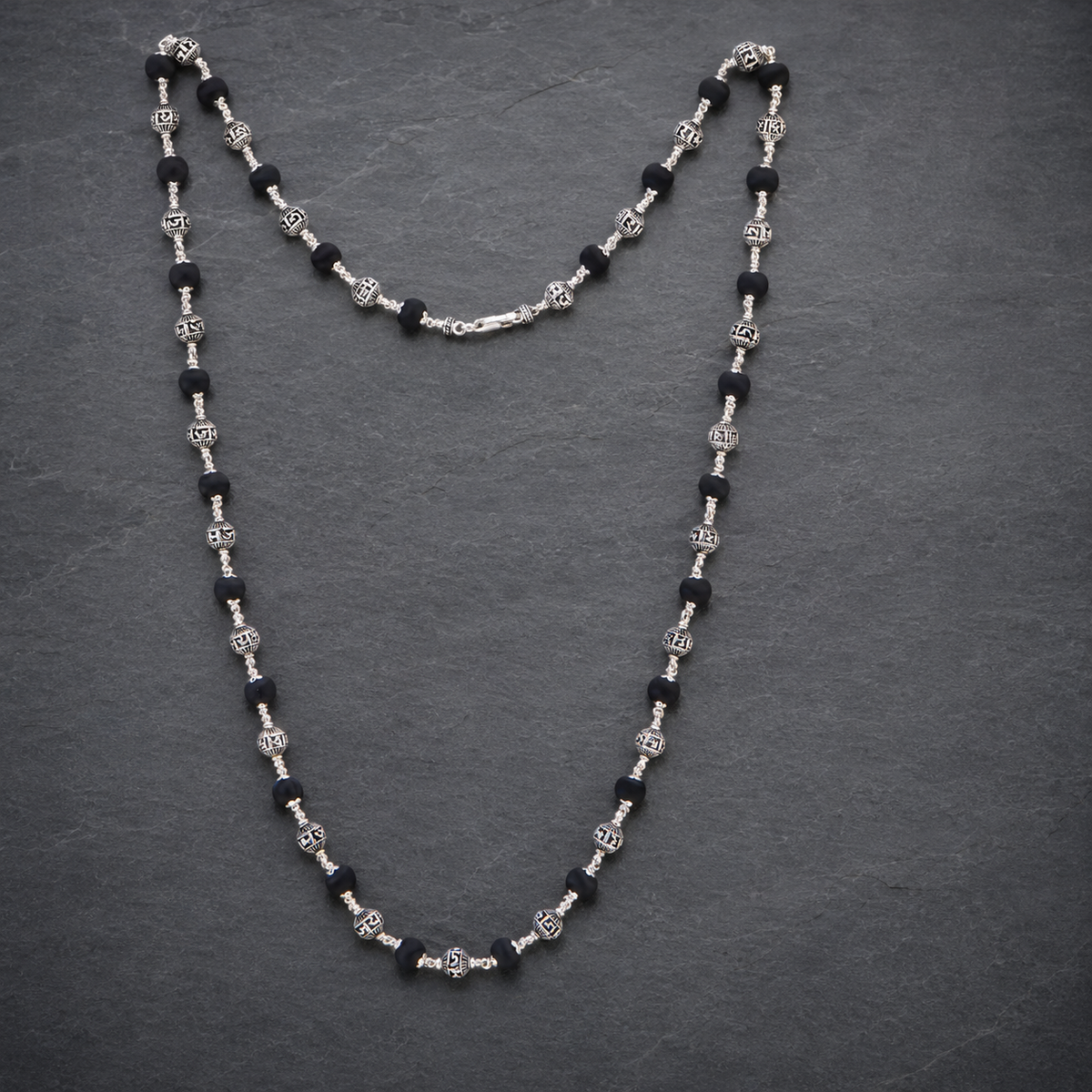 28 inch Jay Shree Ram Karungali Mala angle