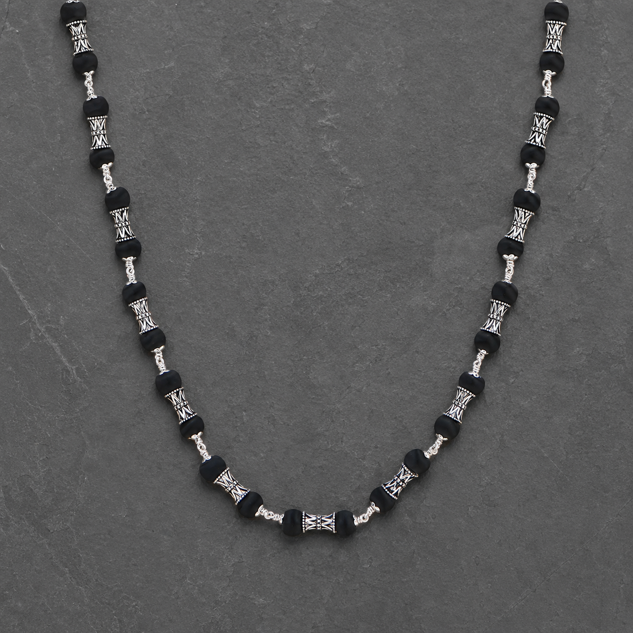 32 inch Karungali Shiva Mala craftsmanship view