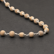 7–8 mm Tulsi Mala with 925 silver beads