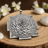 925 silver Shri Chakra pendant dimensional detail