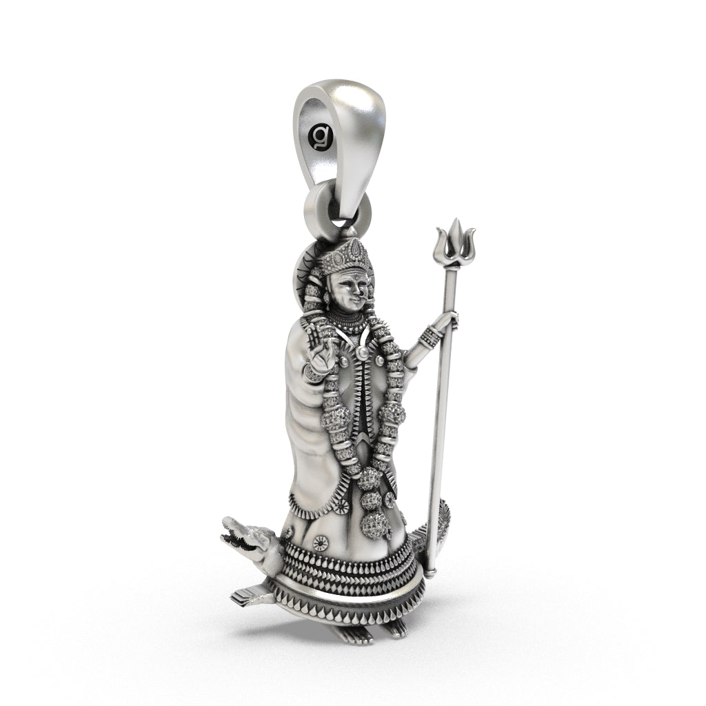 925 Silver Khodiyar Maa Pendant | Inspired by Kagwad Khodaldham Idol