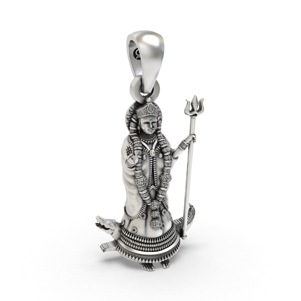 925 Silver Khodiyar Maa Pendant | Inspired by Kagwad Khodaldham Idol