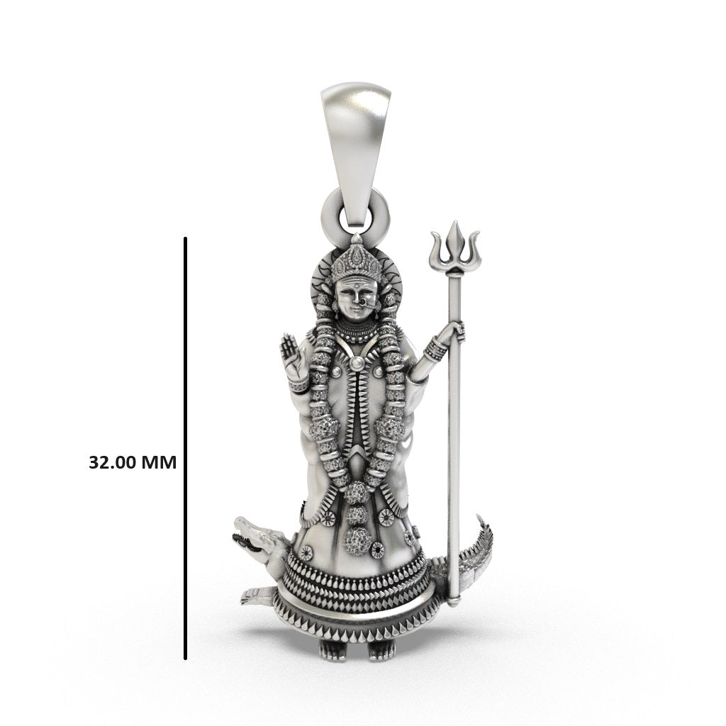 925 Silver Khodiyar Maa Pendant | Inspired by Kagwad Khodaldham Idol