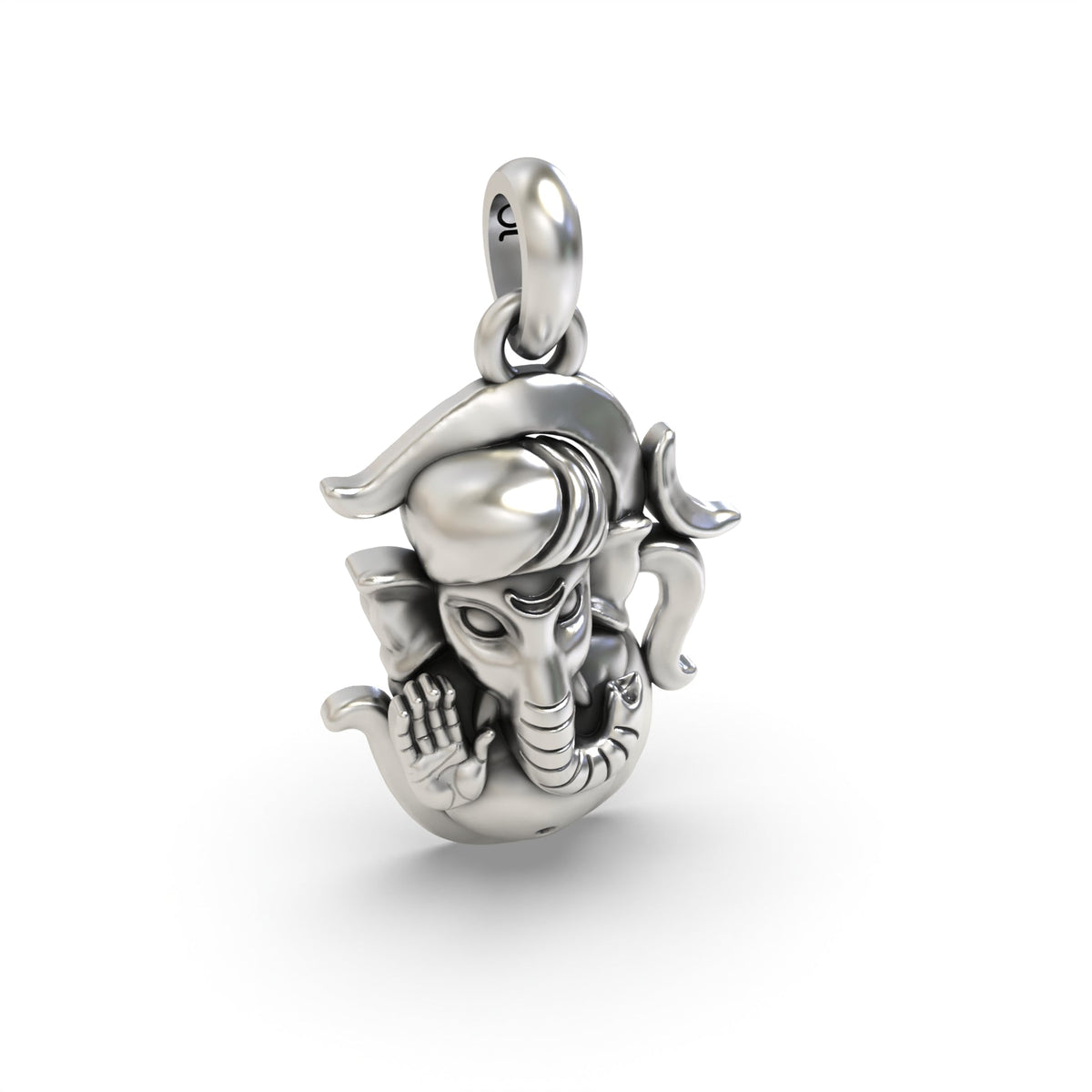 Lord Ganpati silver pendant right angle craftsmanship