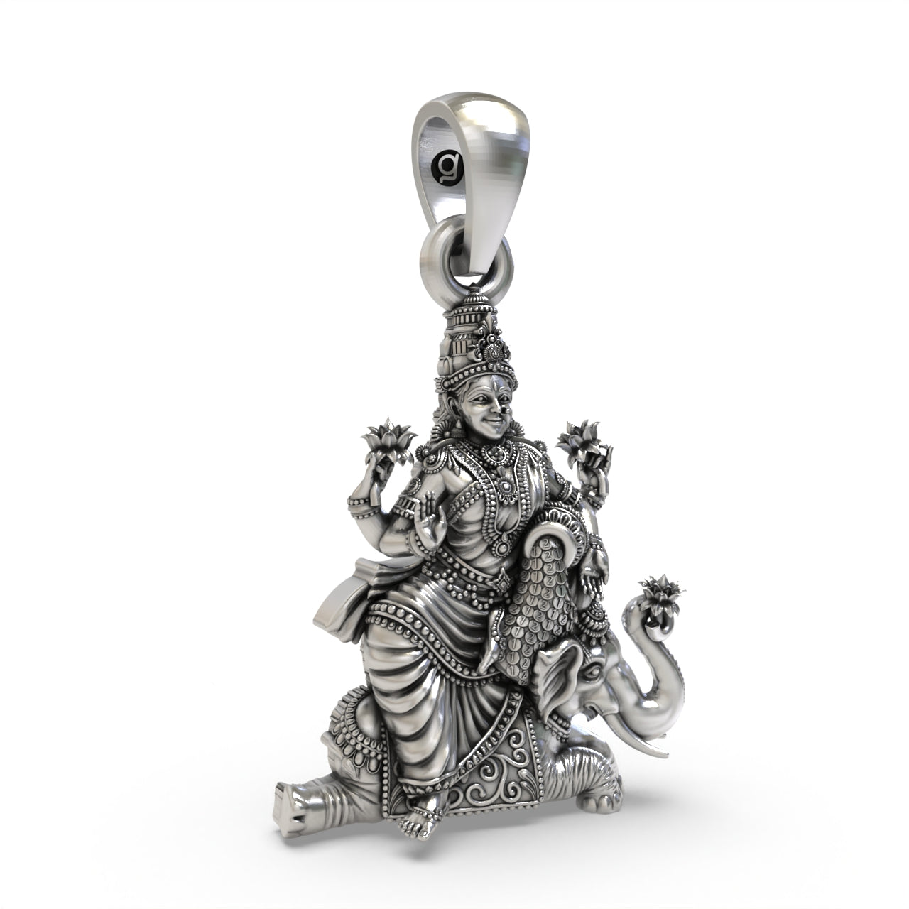 Kamalatmika Silver Pendant – Lotus Grace, Abundance & Divine Beauty