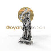 Handcrafted Tamil guardian deity pendant angled view