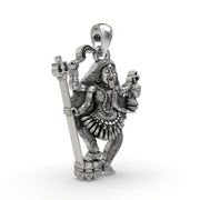 925 Silver Kalimaa Pendant | Oxidised Silver Hindu Goddess Jewelry | Divine Protection & Spiritual Blessings Necklace