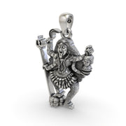 925 Silver Kalimaa Pendant | Oxidised Silver Hindu Goddess Jewelry | Divine Protection & Spiritual Blessings Necklace