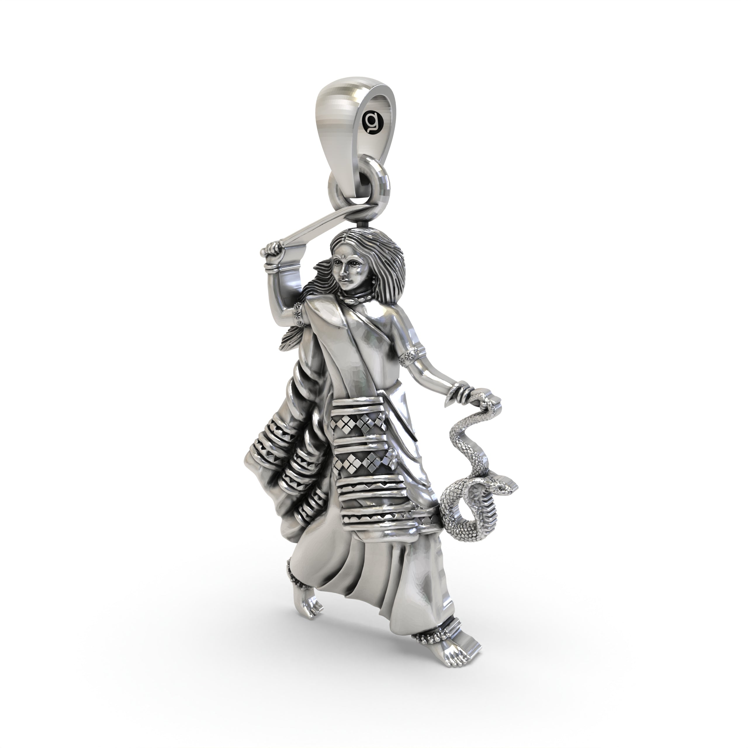 925 Silver Mogal Maa Pendant – Hindu Goddess Mogal Maa Jewelry