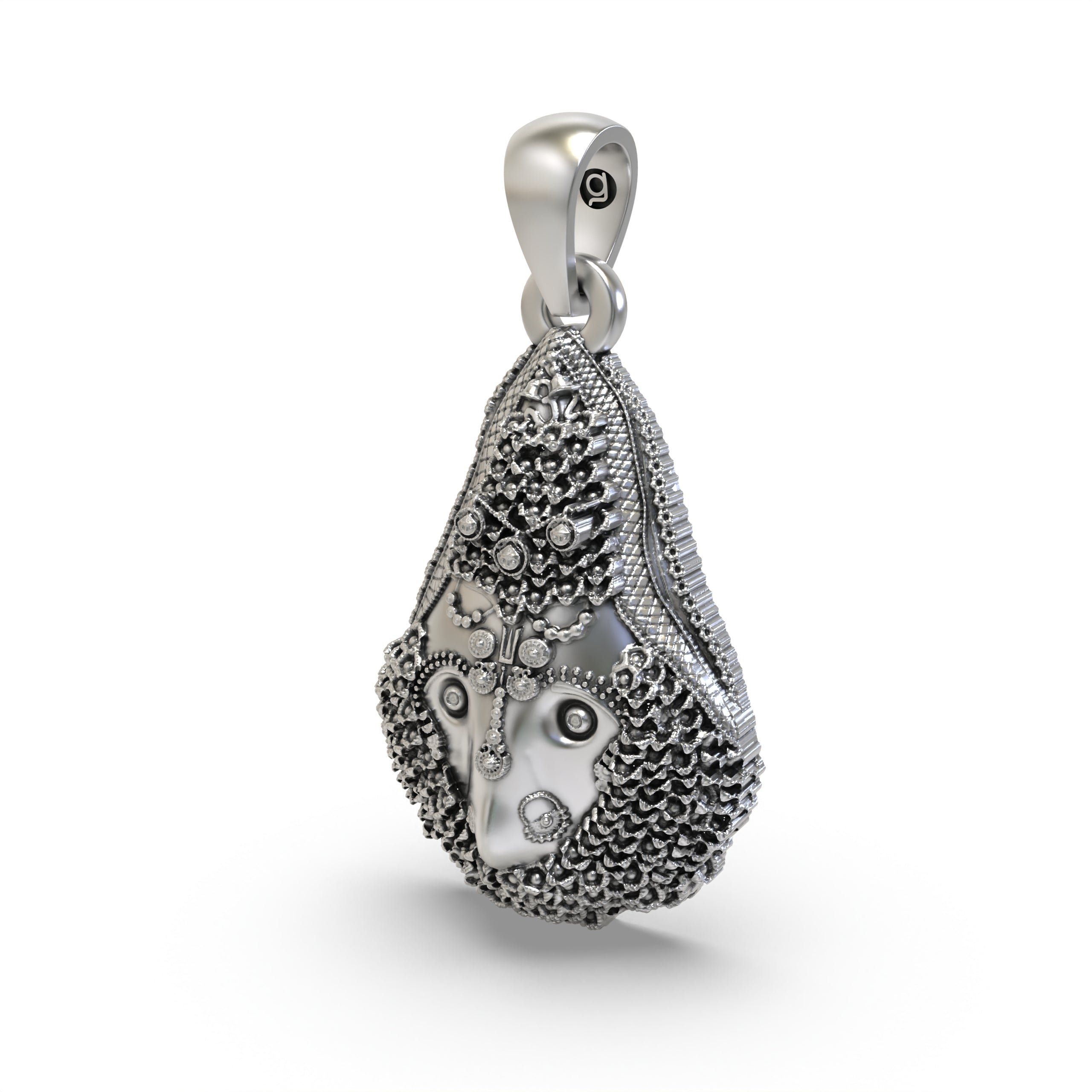 925 Silver Delhi Kali Maa Pendant – Fierce Goddess Kali Spiritual Jewelry