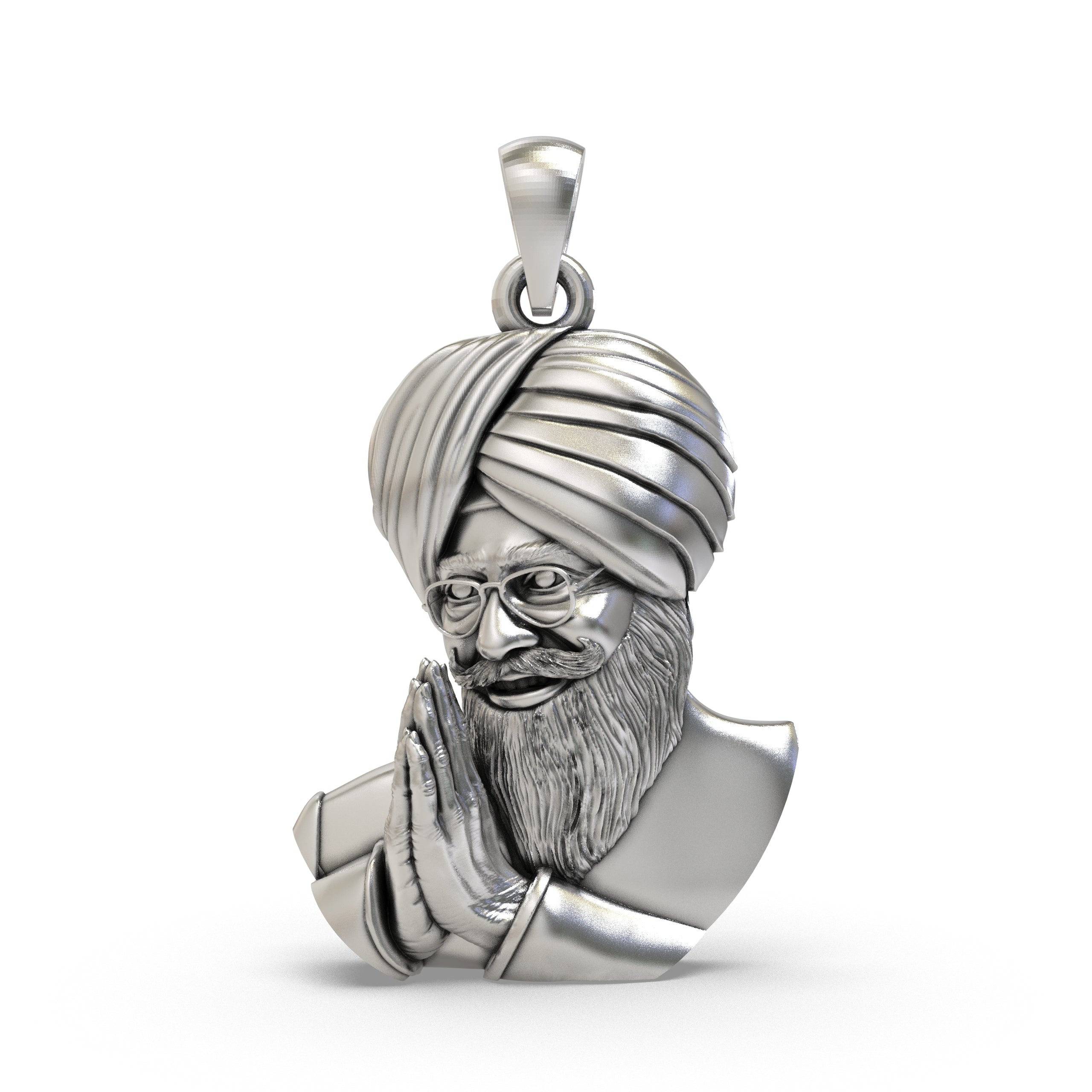 925 Silver Baba Gurinder Singh Ji Pendant