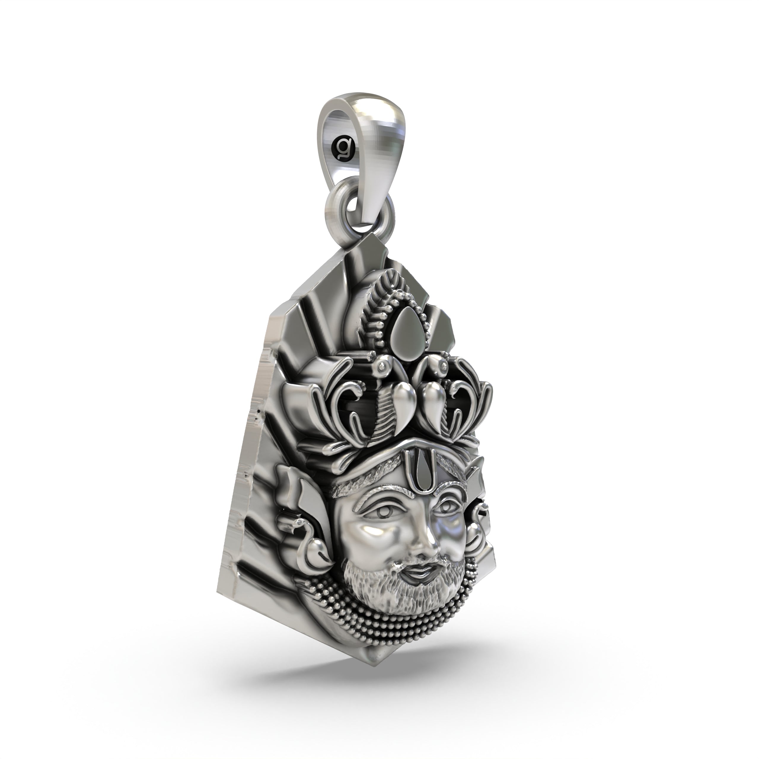 925 Sterling Silver Shyam Baba Pendant | Best Gift for Bhakts
