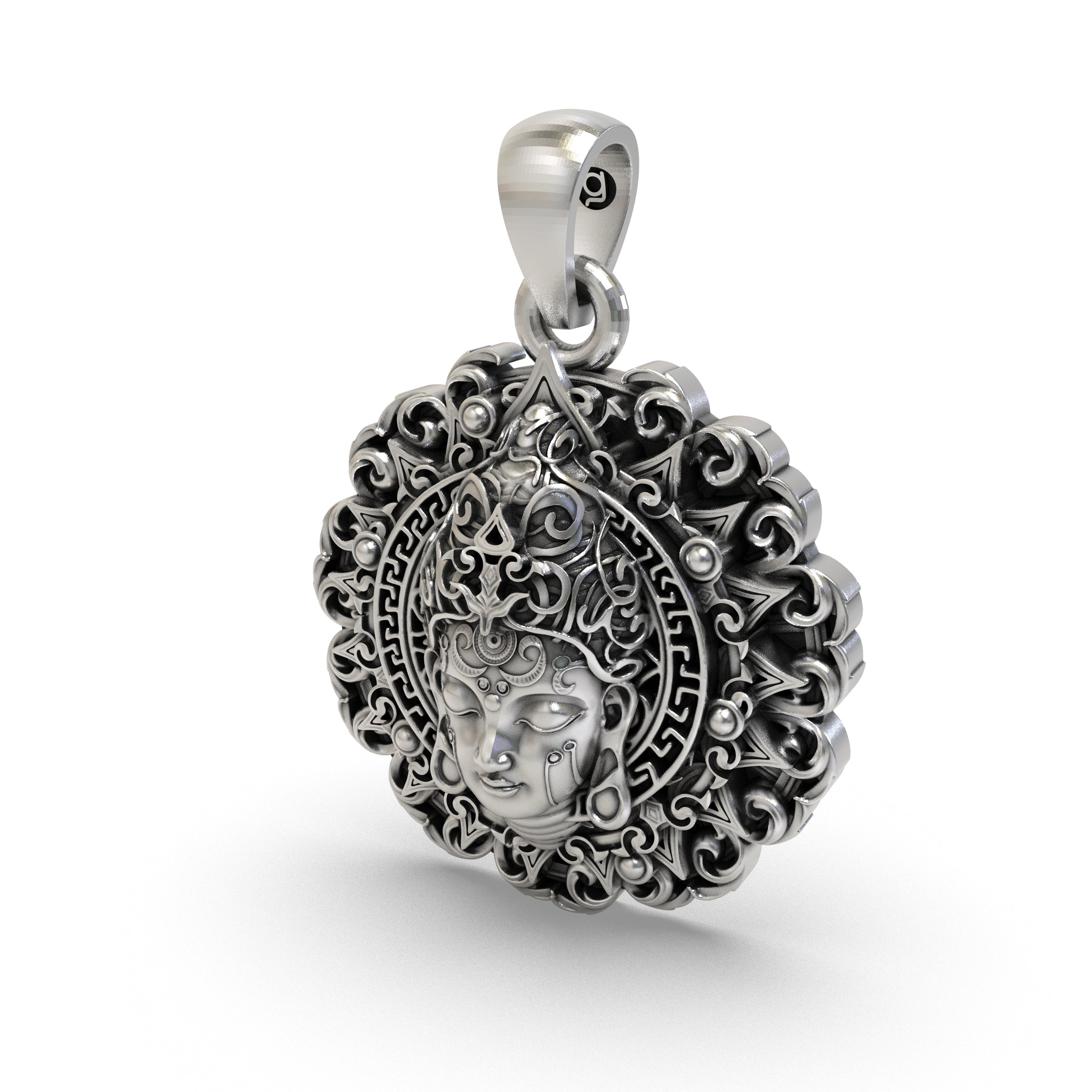 925 Silver Buddha Face Pendant | Spiritual Meditation Jewelry | Calm & Peaceful Buddhist Necklace | Handmade Sterling Silver Buddha Locket | Zen Jewelry for Men & Women