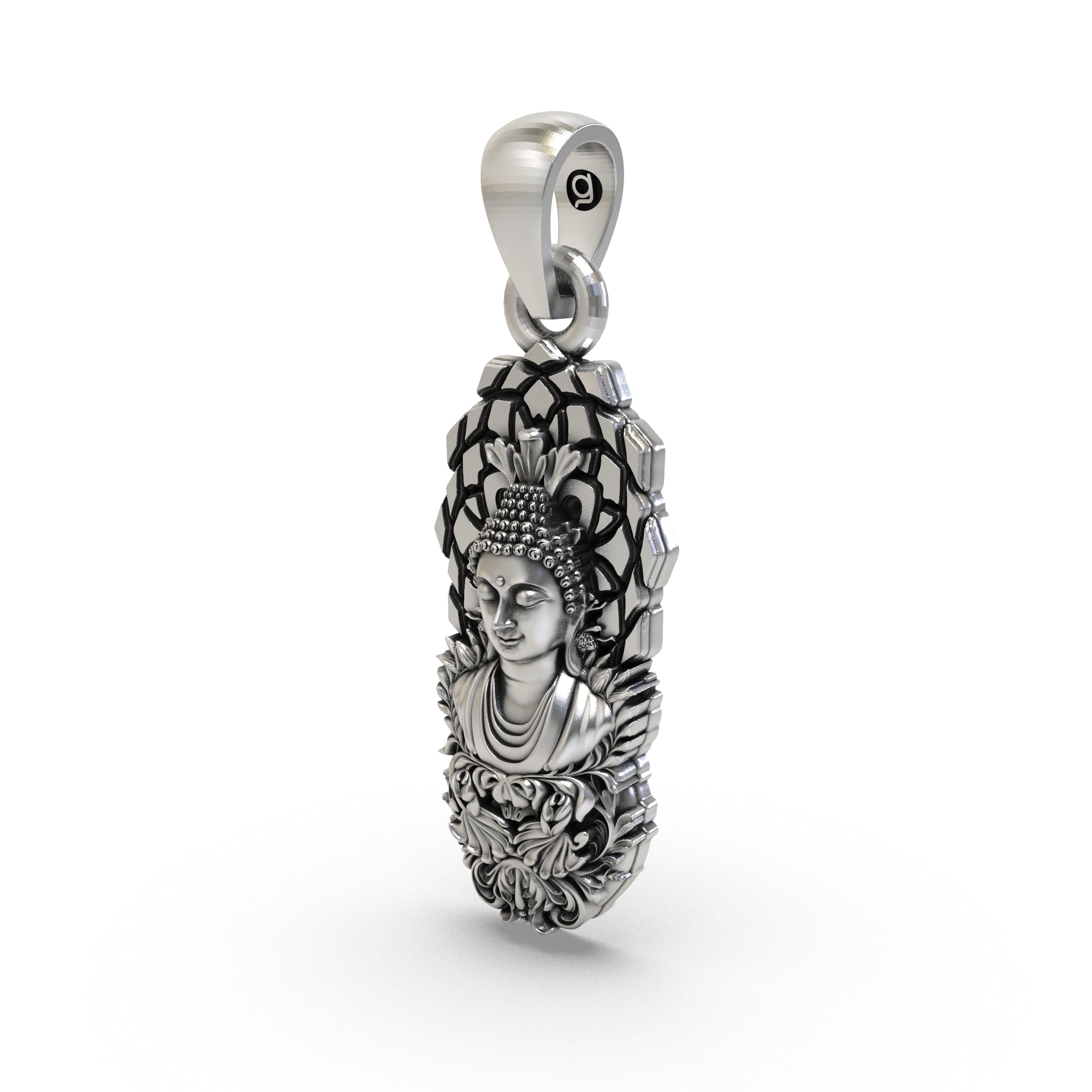 925 Silver Buddha Pendant | Peaceful Meditation Jewelry for Men & Women | Handmade Sterling Silver Buddhist Necklace | Spiritual Zen Charm