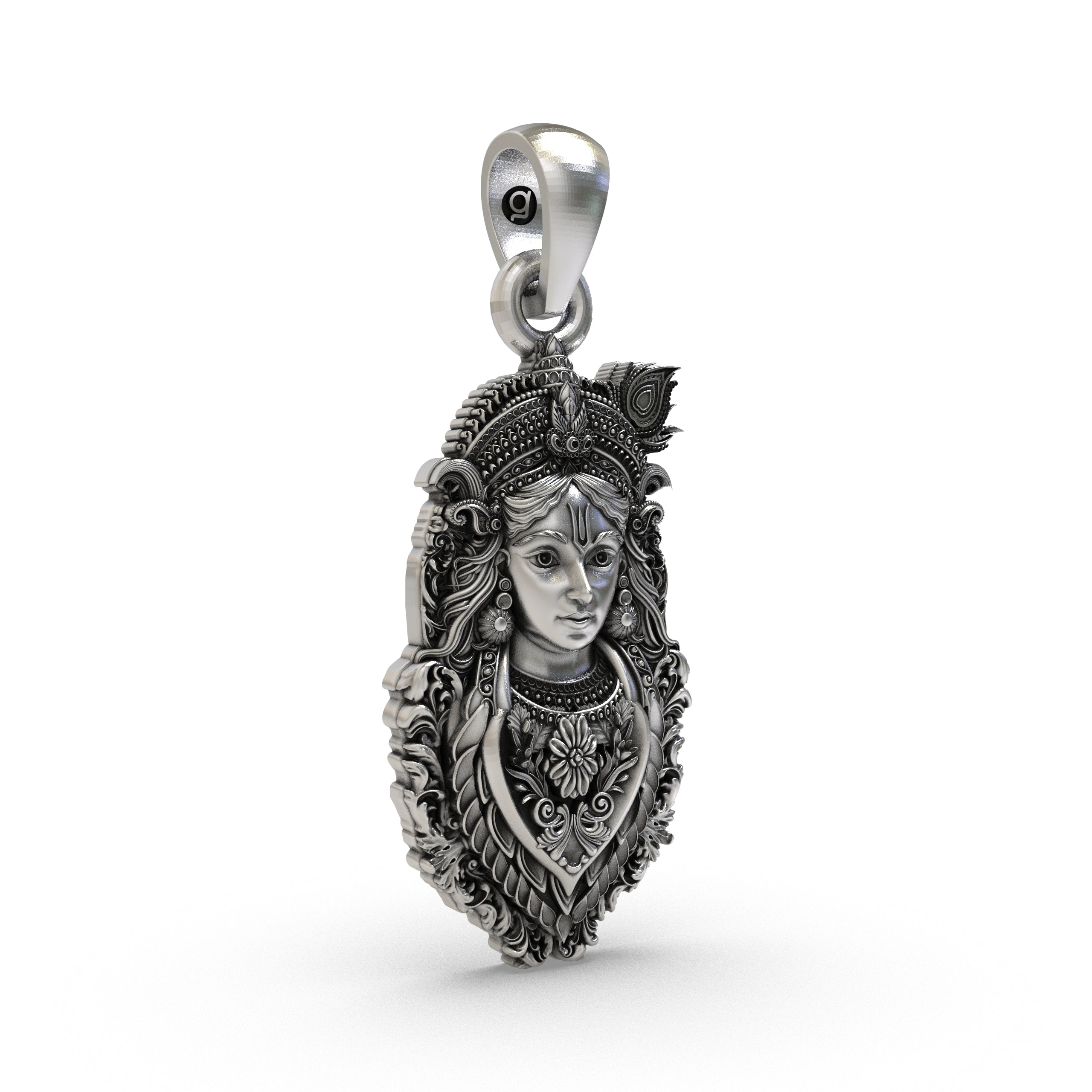 925 Silver Krishna Pendant | Shree Krishna Jewelry for Men & Women | Spiritual Hindu God Necklace | Bal Krishna Locket | Divine Gift for Devotees