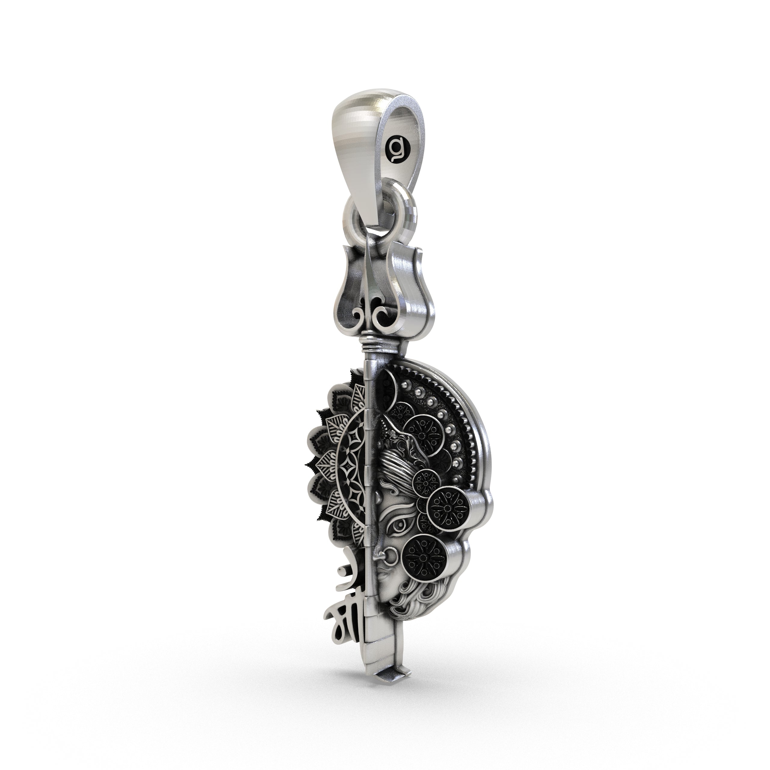 925 Silver Maa Pendant | Powerful Hindu Goddess Pendant for Protection & Blessings | Devotional Temple Jewelry for Women & Men
