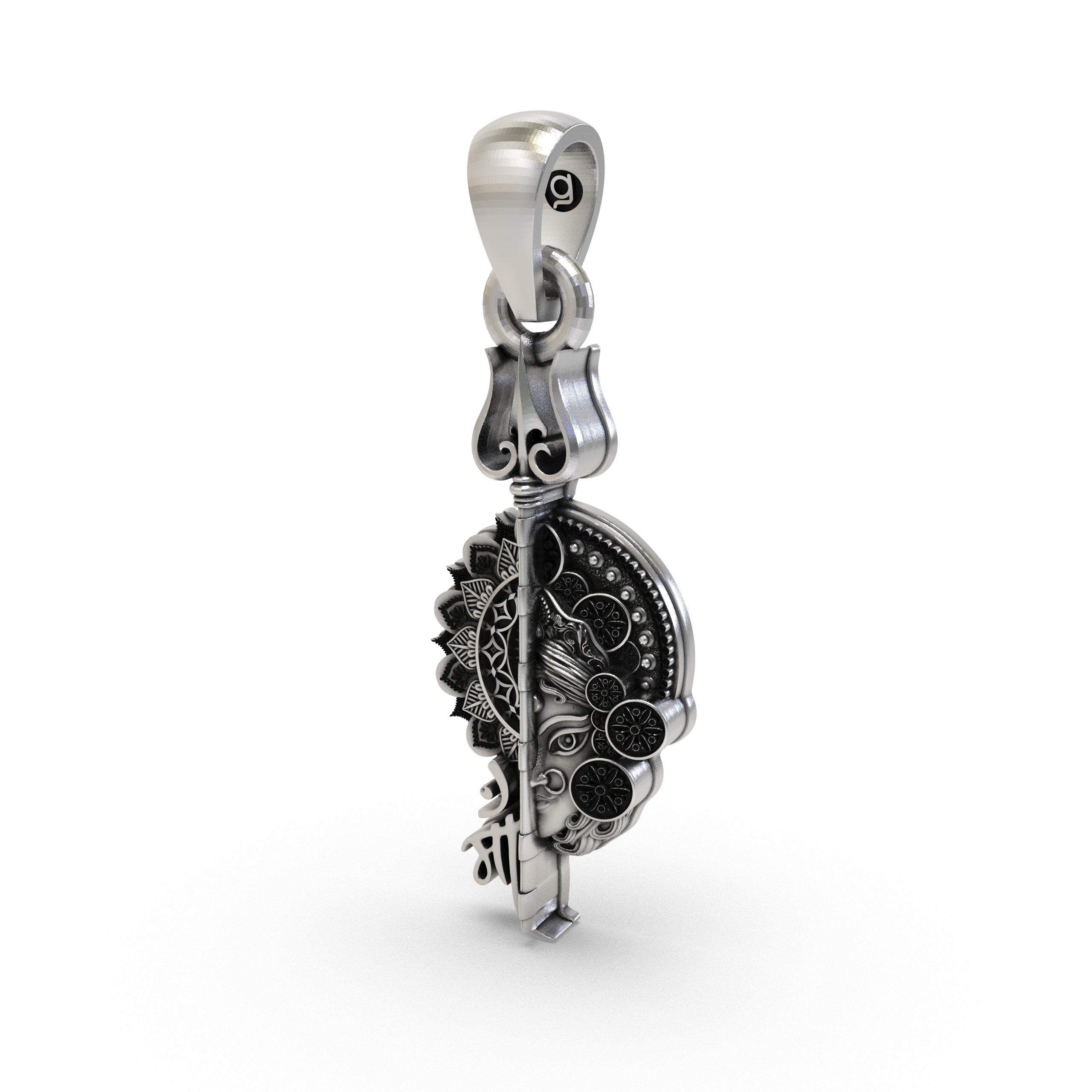 925 Silver Maa Pendant | Powerful Hindu Goddess Pendant for Protection & Blessings | Devotional Temple Jewelry for Women & Men