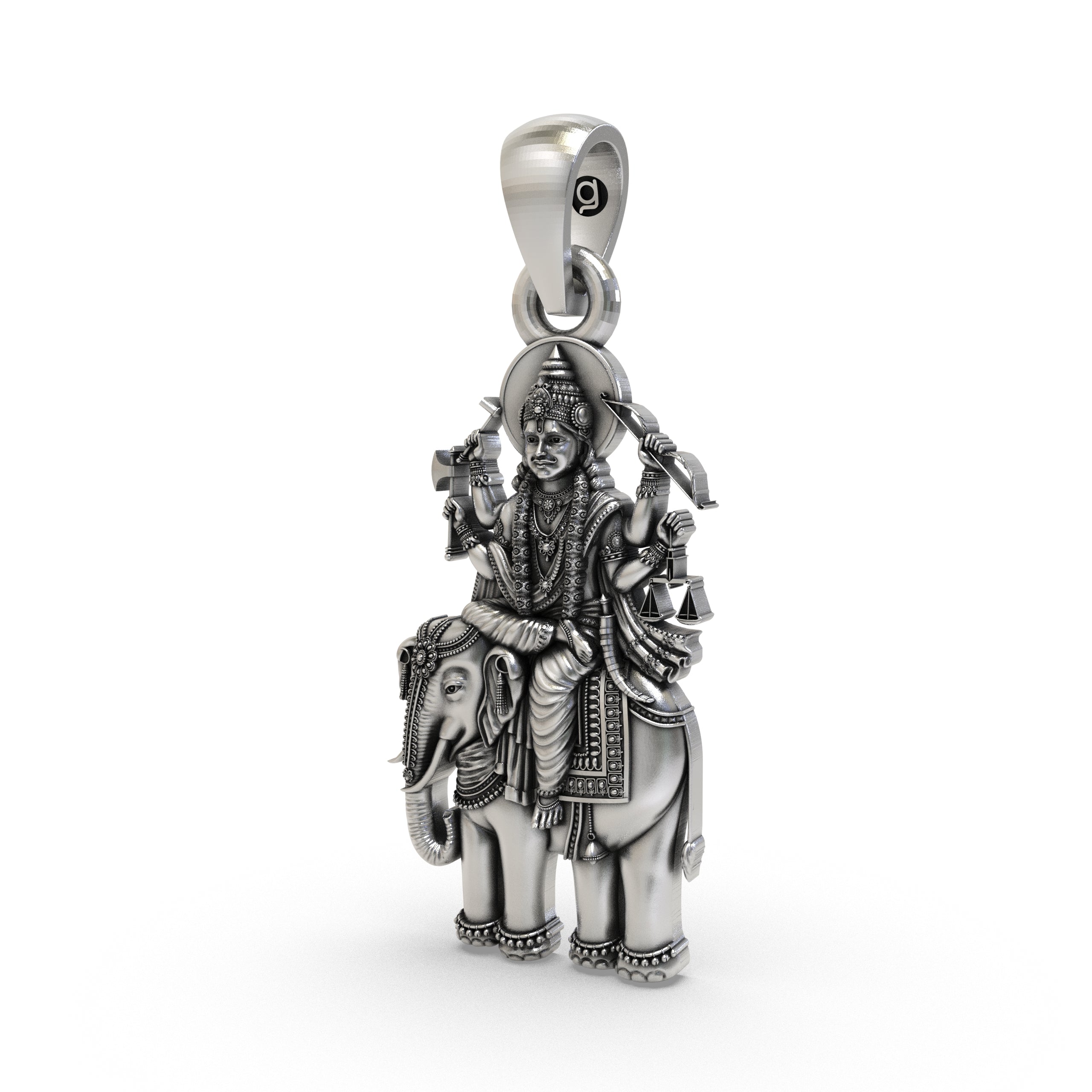 925 Silver Brihaspati Pendant | Guru Graha Devta Jewelry for Wisdom & Fortune | Spiritual Planetary Pendant for Astrology & Pooja
