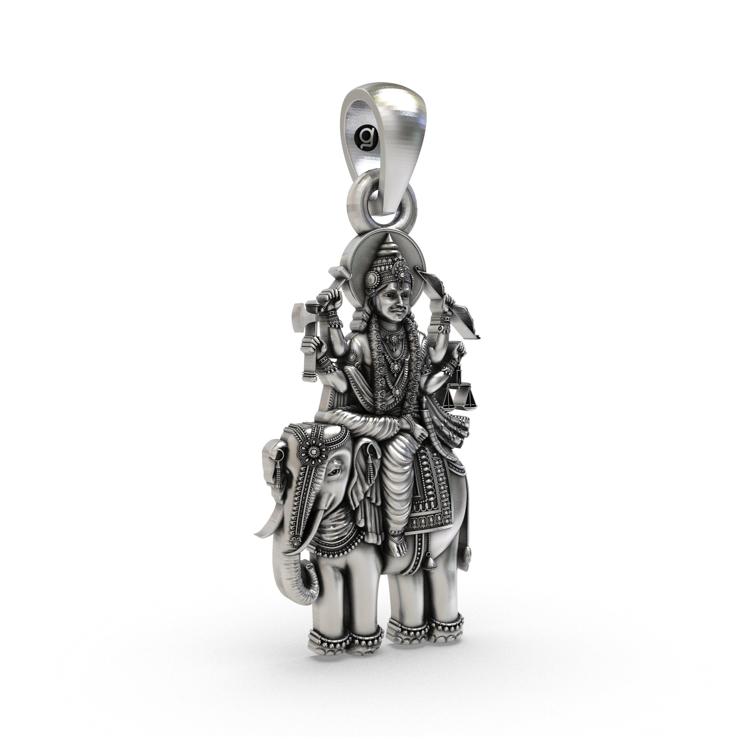 925 Silver Brihaspati Pendant | Guru Graha Devta Jewelry for Wisdom & Fortune | Spiritual Planetary Pendant for Astrology & Pooja