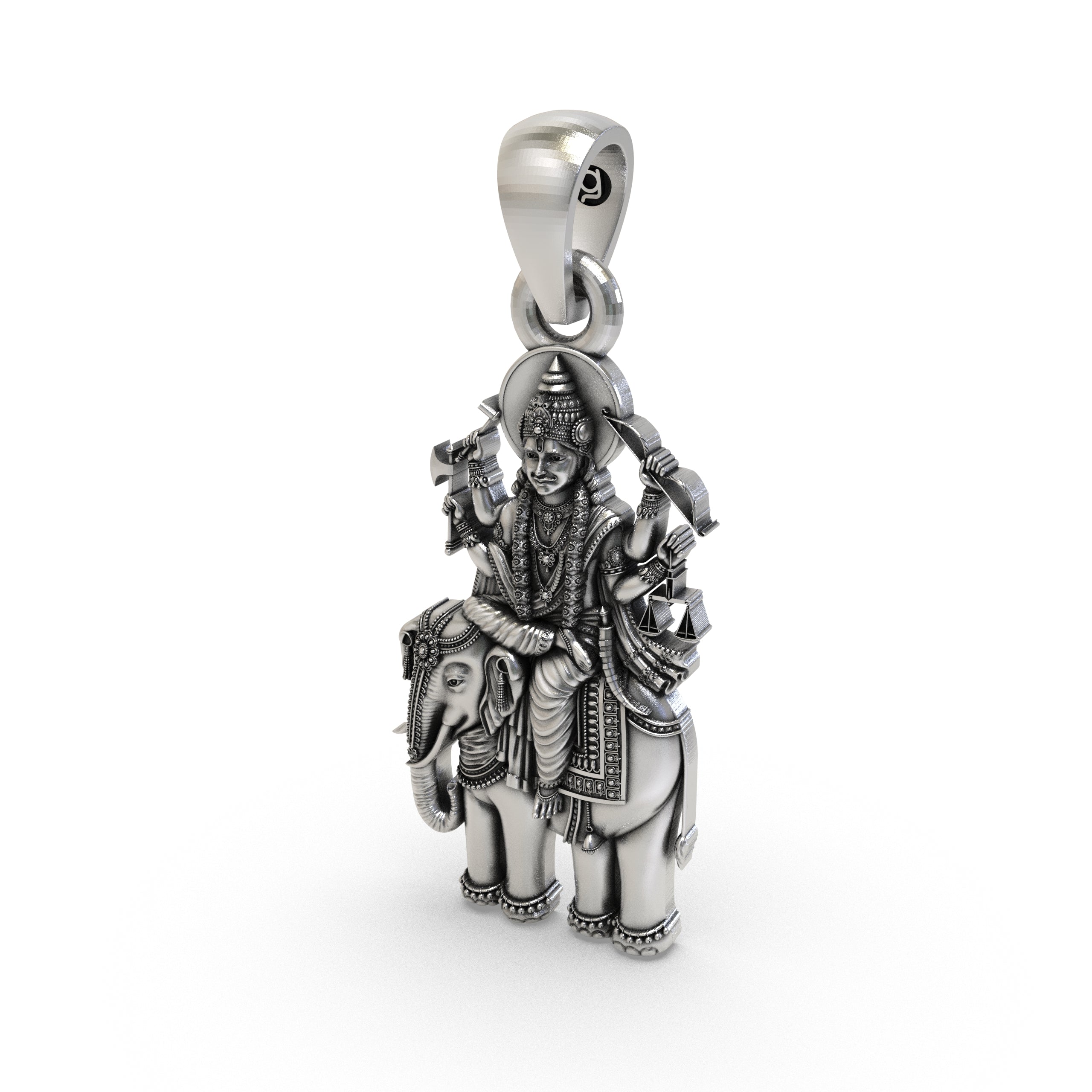 925 Silver Brihaspati Pendant | Guru Graha Devta Jewelry for Wisdom & Fortune | Spiritual Planetary Pendant for Astrology & Pooja