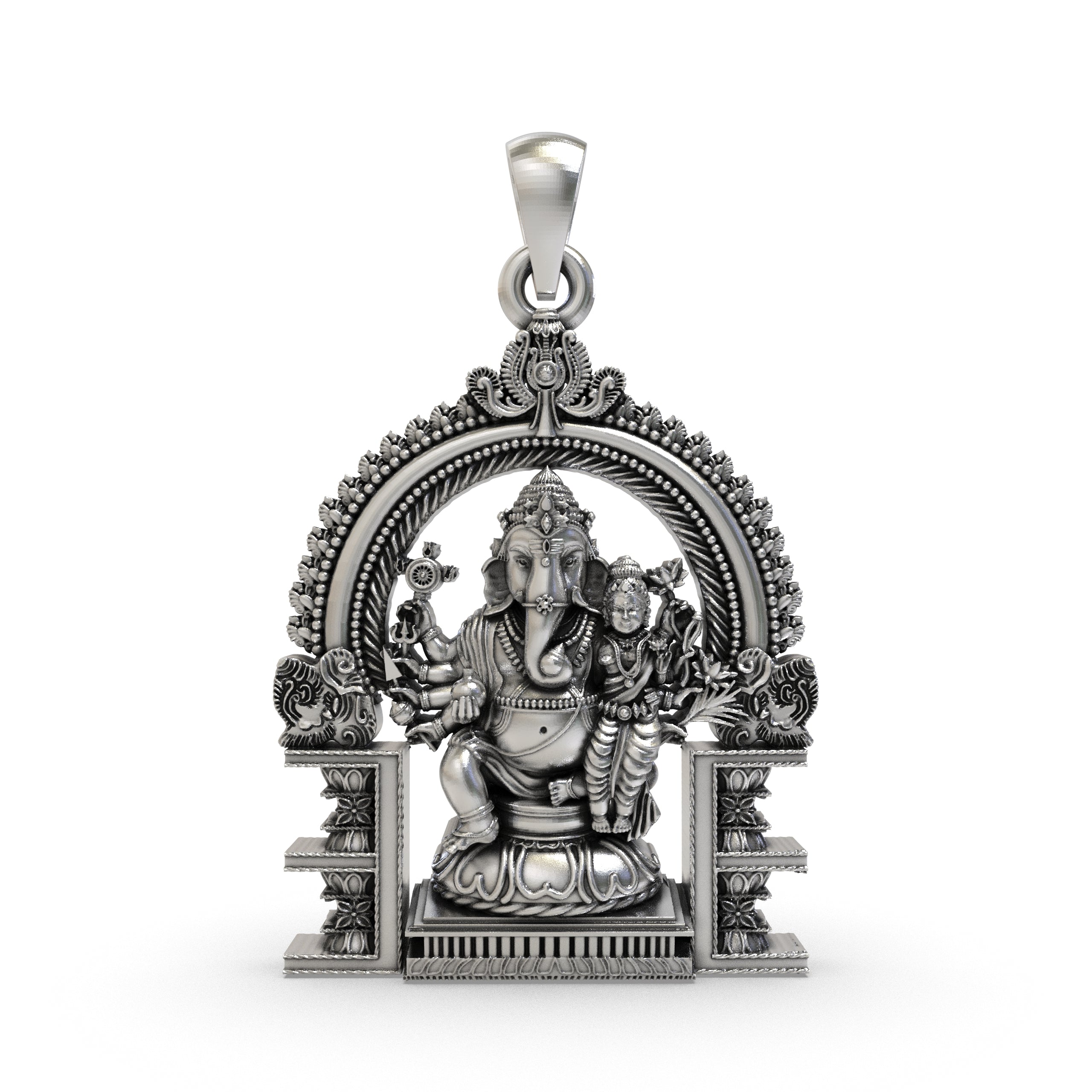 925 Silver Vallabha Ganapathi Pendant