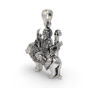 925 Silver Durga Maa Pendant | Sherawali Simhavahini Idol