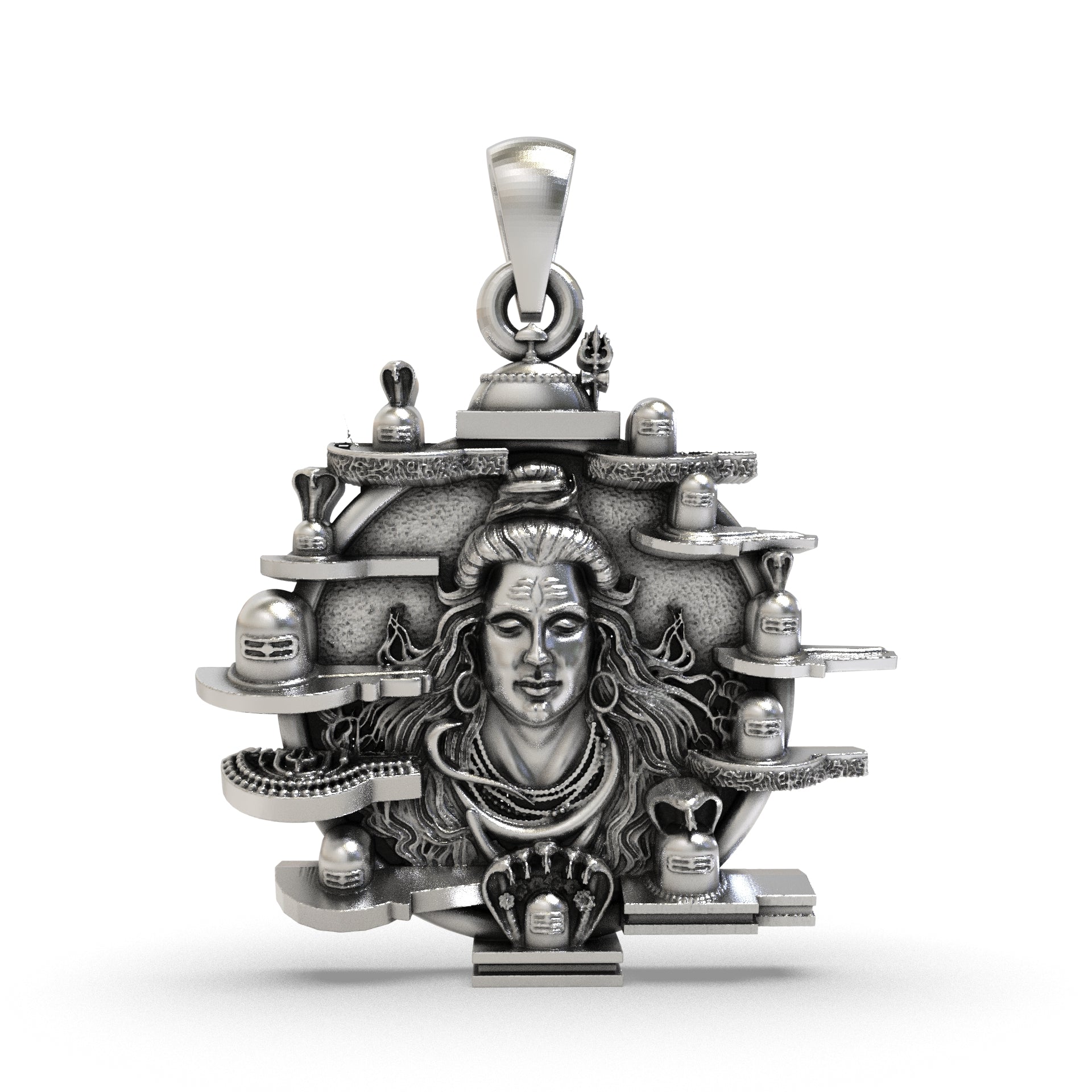 12 Jyotirlinga 925 Silver Pendant for Divine Protection & Blessings