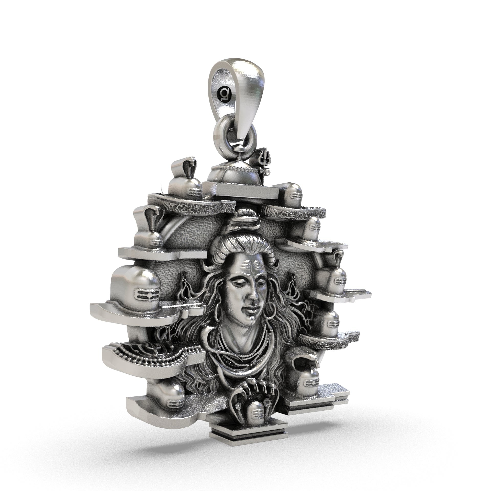 12 Jyotirlinga 925 Silver Pendant for Divine Protection & Blessings