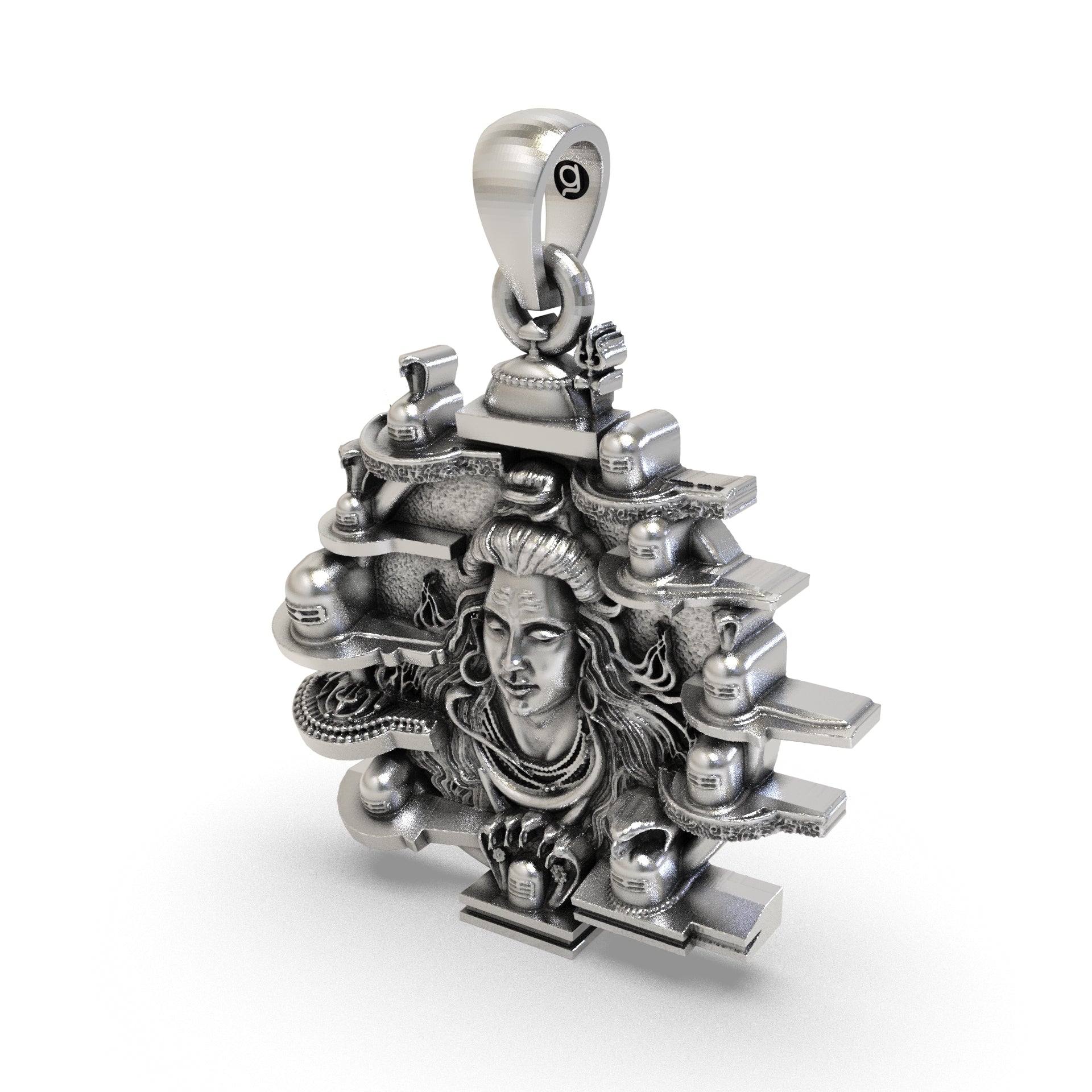 12 Jyotirlinga 925 Silver Pendant for Divine Protection & Blessings