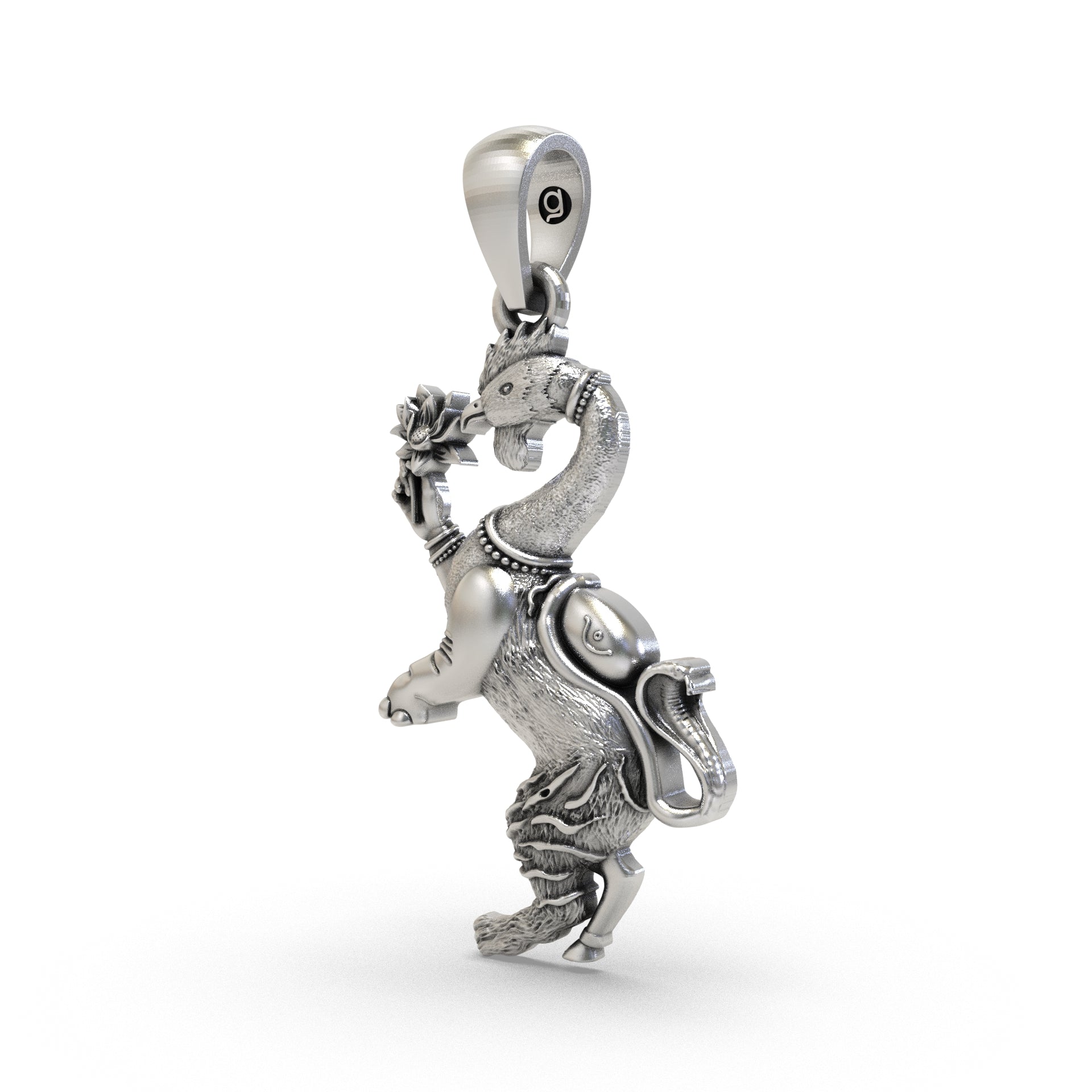 Navagunjara 925 Silver Pendant for Divine Protection & Vishnu Blessings