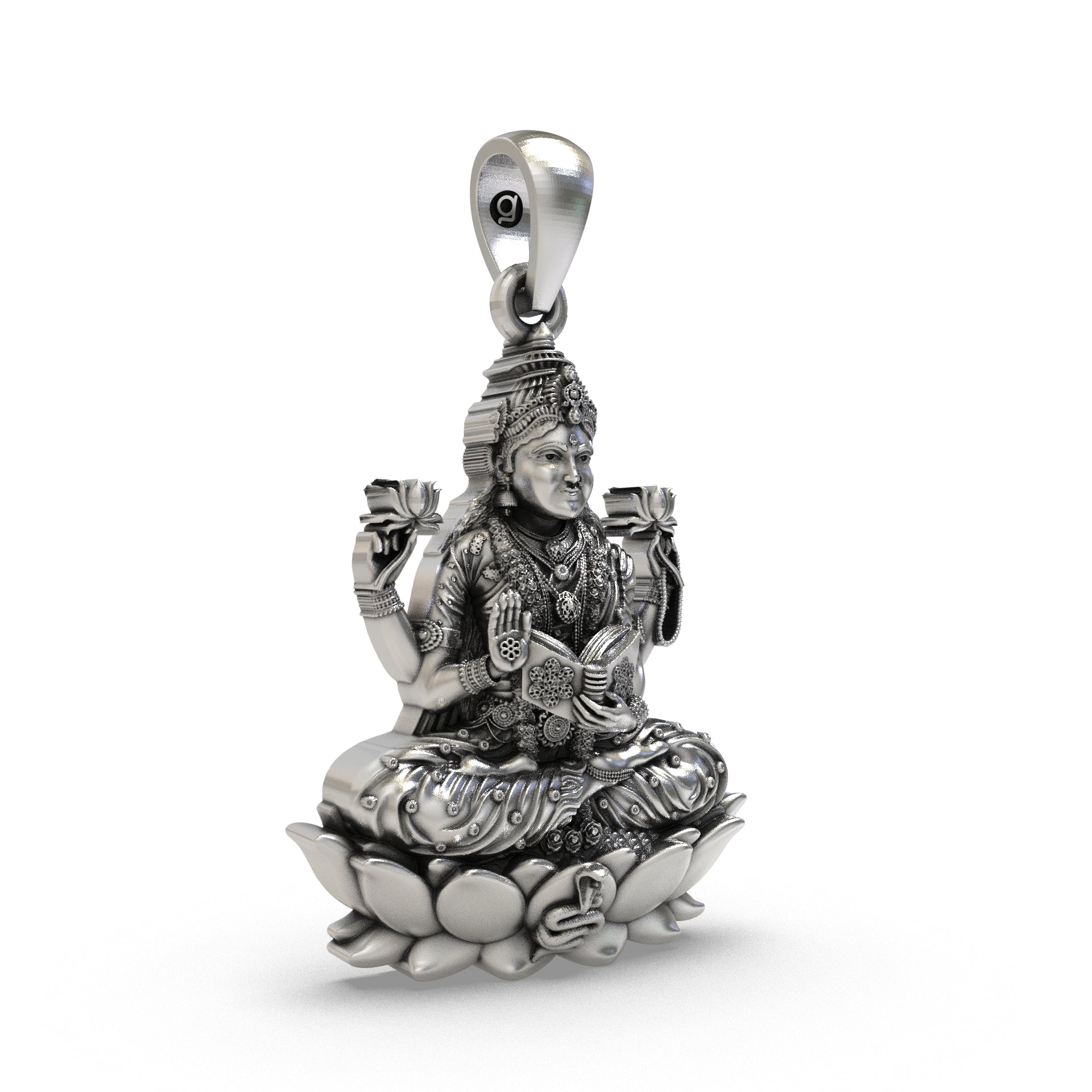 Tripura Bhairavi Silver Pendant – Fierce Grace & Kundalini Power