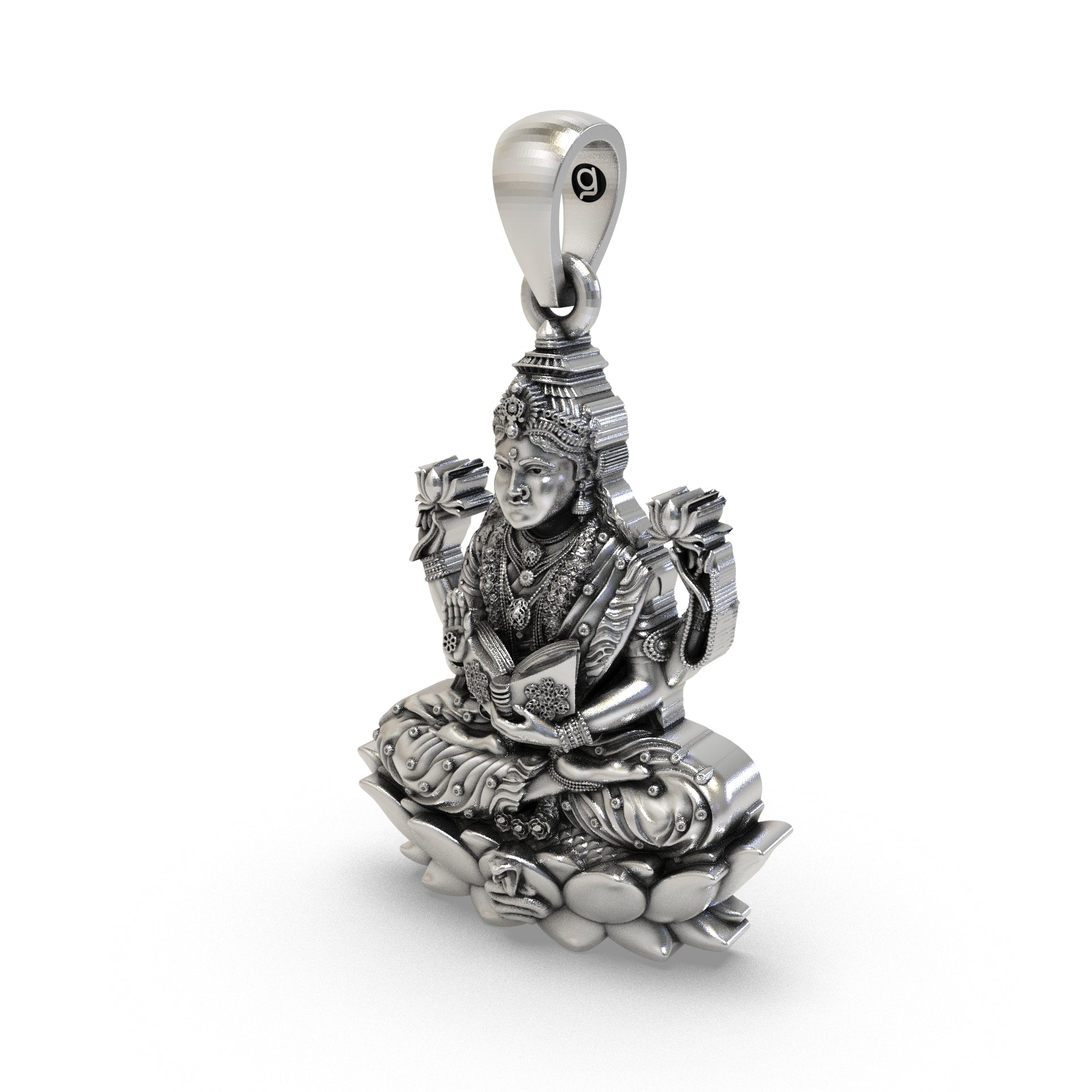 Tripura Bhairavi Silver Pendant – Fierce Grace & Kundalini Power