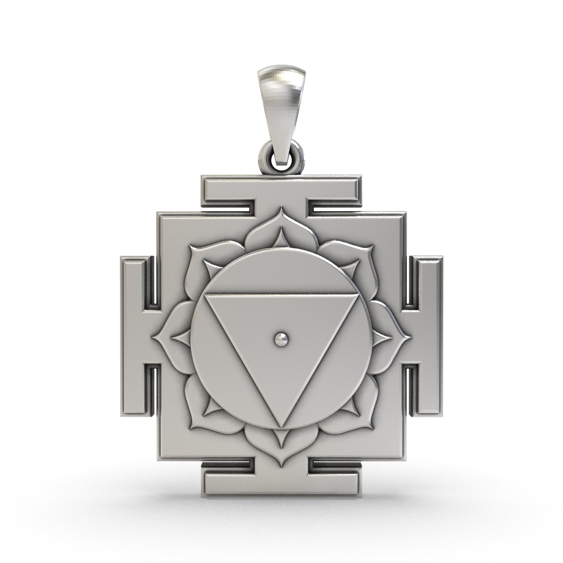 925 Silver Tara Yantra Pendant – Sacred Mahavidya Symbol for Wisdom, Protection & Obstacle Removal