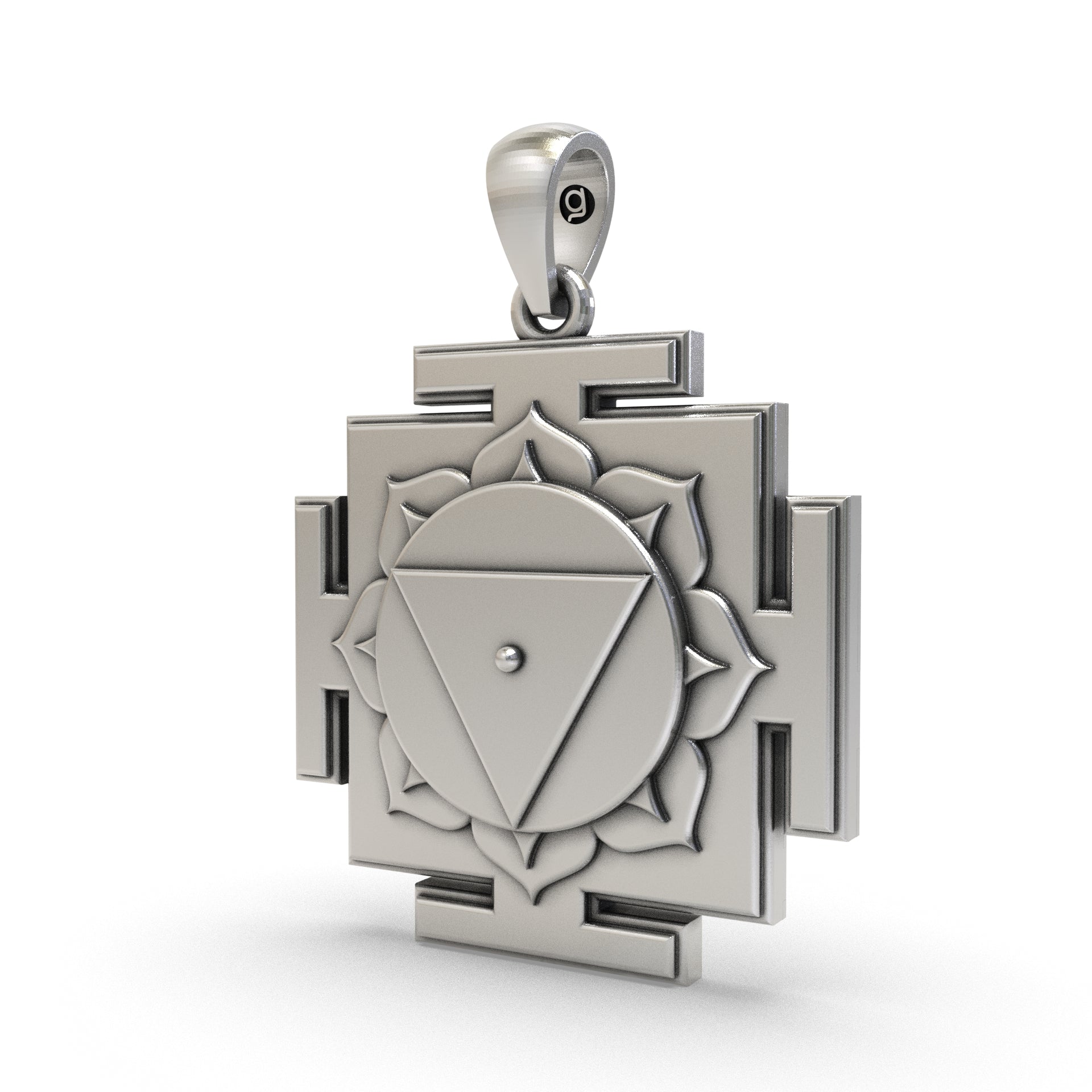 925 Silver Tara Yantra Pendant – Sacred Mahavidya Symbol for Wisdom, Protection & Obstacle Removal