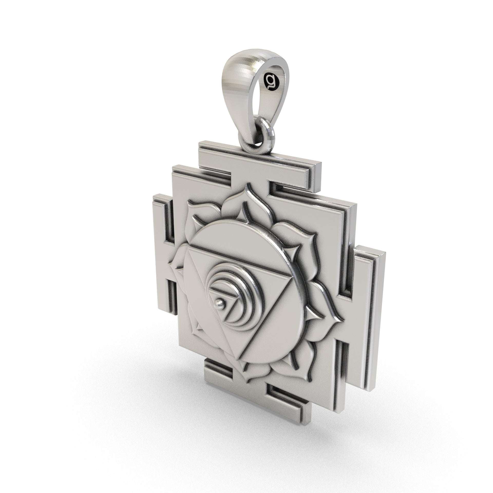 925 Silver Chinnamasta Yantra Pendant – Sacred Symbol for Protection, Spiritual Power & Transformation