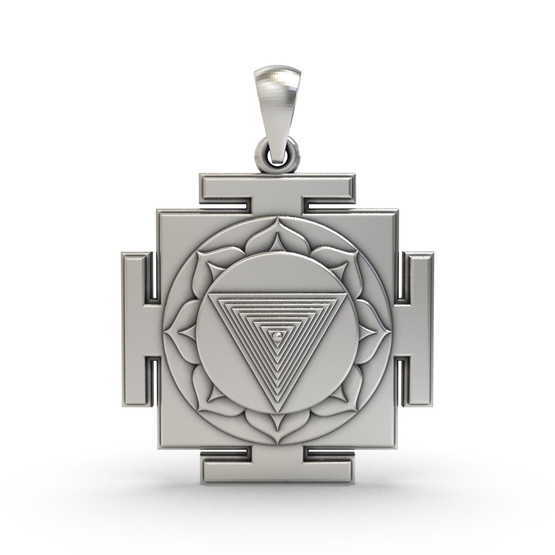 925 Silver Tripura Bhairavi Yantra Pendant – Sacred Symbol for Protection, Strength & Spiritual Transformation