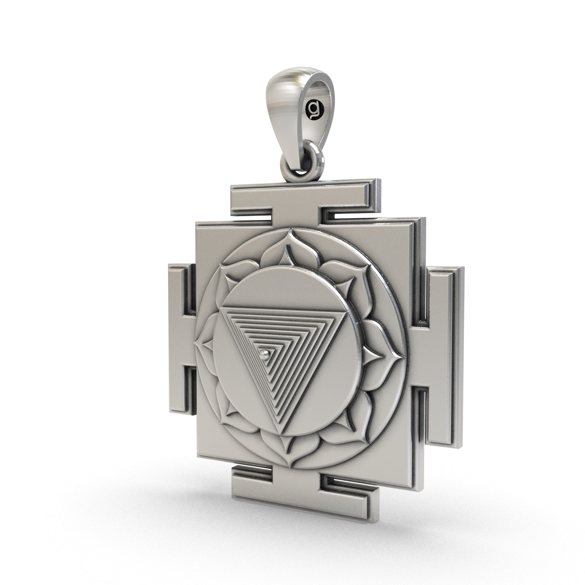 925 Silver Tripura Bhairavi Yantra Pendant – Sacred Symbol for Protection, Strength & Spiritual Transformation