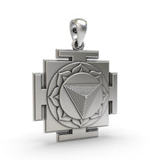 925 Silver Tripura Bhairavi Yantra Pendant – Sacred Symbol for Protection, Strength & Spiritual Transformation