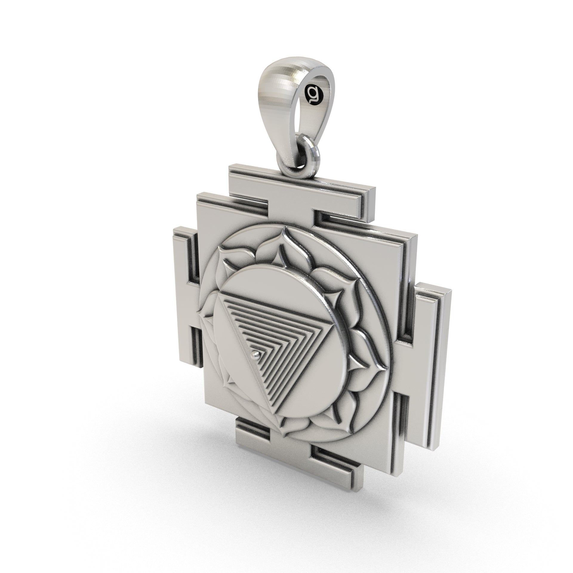 925 Silver Tripura Bhairavi Yantra Pendant – Sacred Symbol for Protection, Strength & Spiritual Transformation