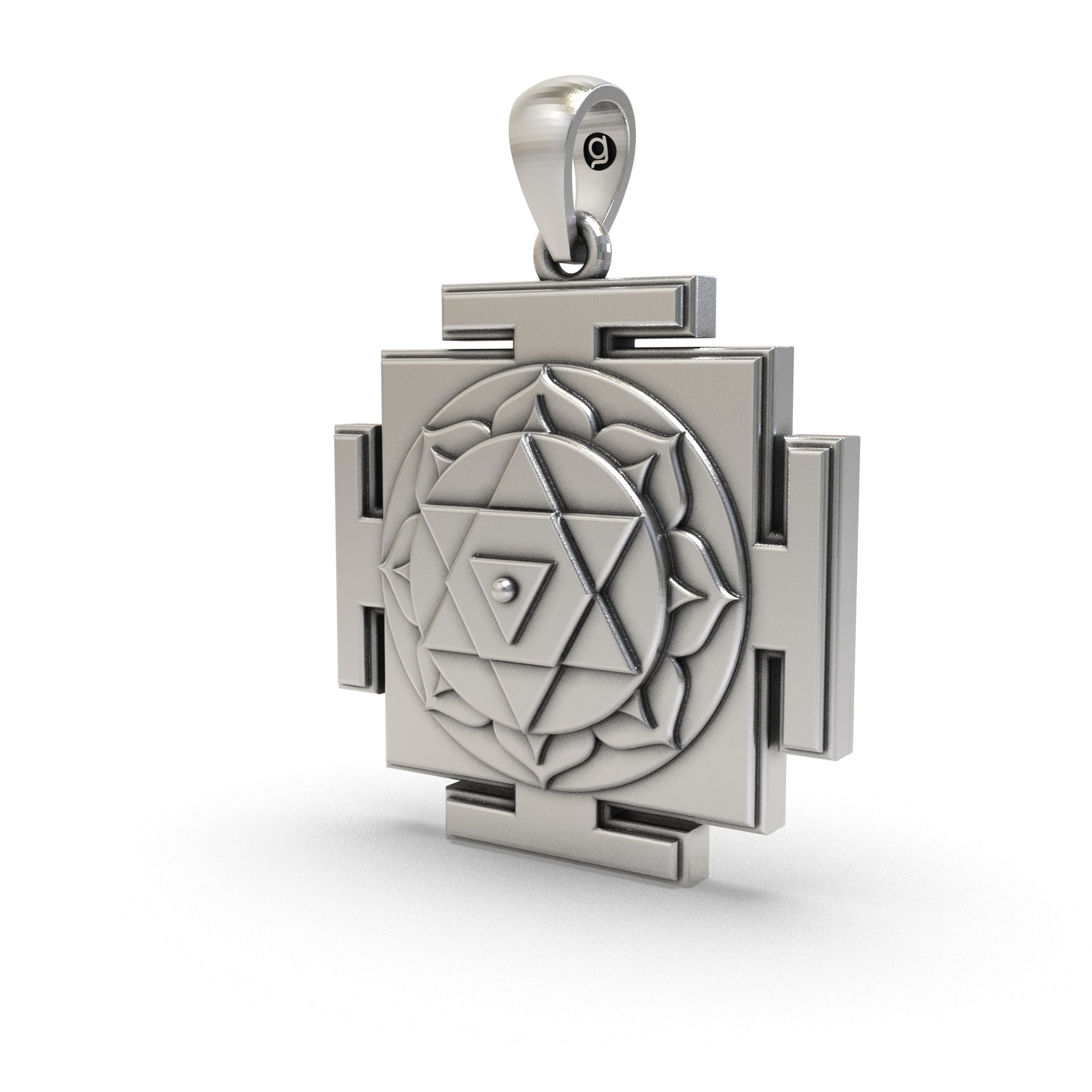 925 Silver Dhumavati Yantra Pendant – Sacred Symbol for Protection, Transformation & Negativity Removal