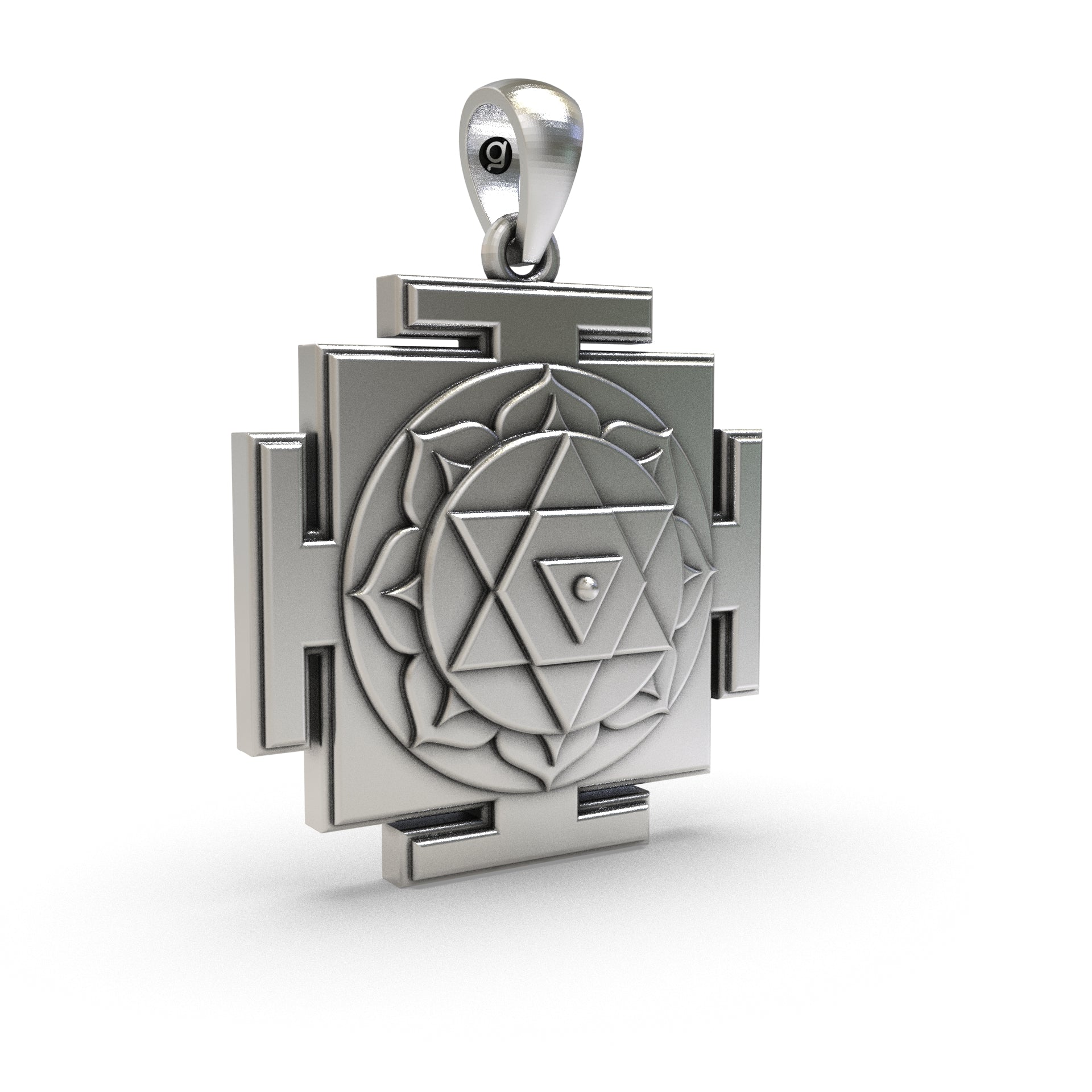 925 Silver Dhumavati Yantra Pendant – Sacred Symbol for Protection, Transformation & Negativity Removal