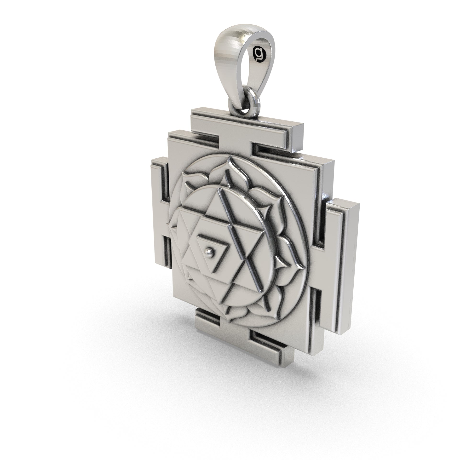 925 Silver Dhumavati Yantra Pendant – Sacred Symbol for Protection, Transformation & Negativity Removal