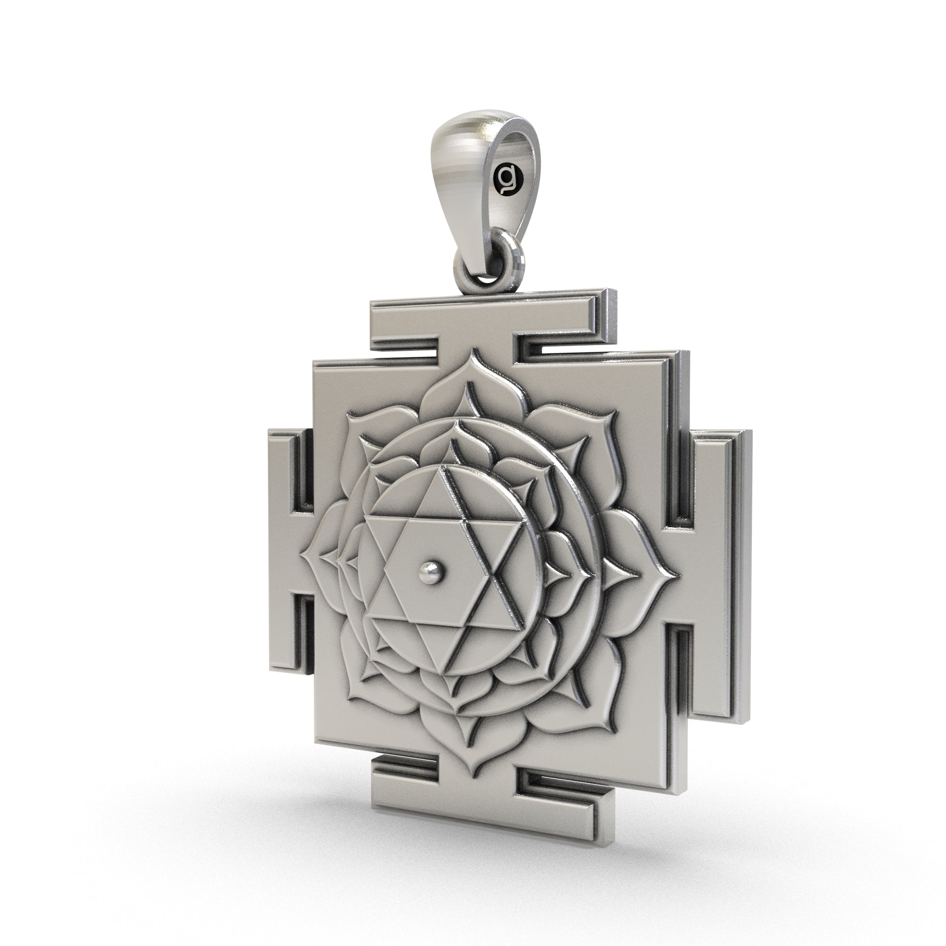 925 Silver Bhuvaneshwari Yantra Pendant – Sacred Symbol for Prosperity, Protection & Cosmic Energy