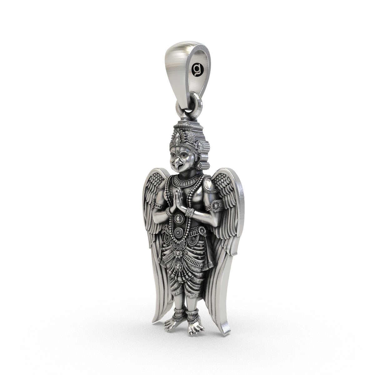 925 Silver Garuda Pendant – Sacred Vishnu Vahana Symbol for Protection, Courage & Divine Strength