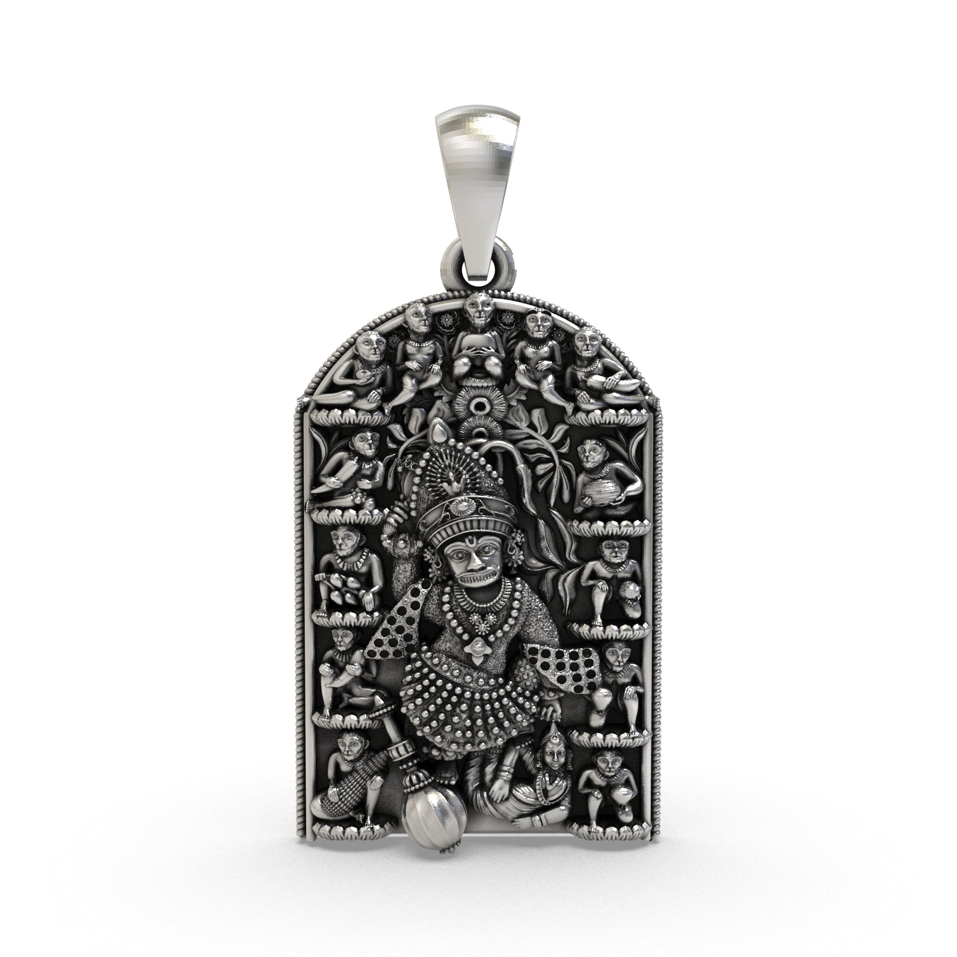 925 Silver Kashtbhanjan Dev Pendant – Sacred Hanuman Symbol for Protection, Strength & Trouble Removal