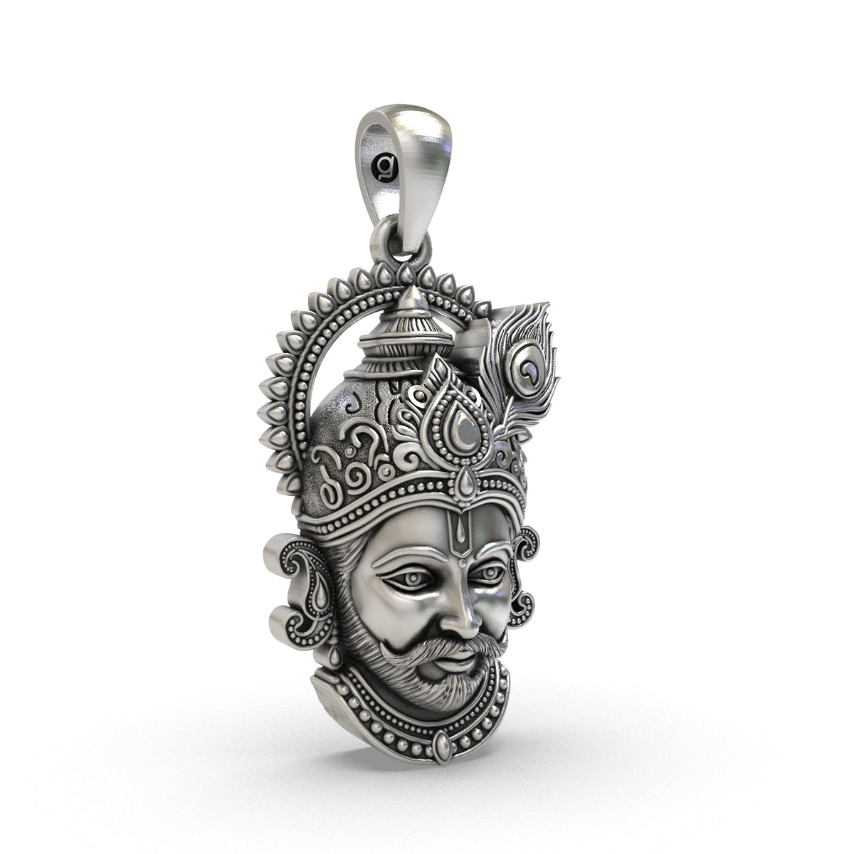 Handcrafted 925 silver Shyam Baba locket
