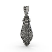 7 Chakra silver pendant with Om detail