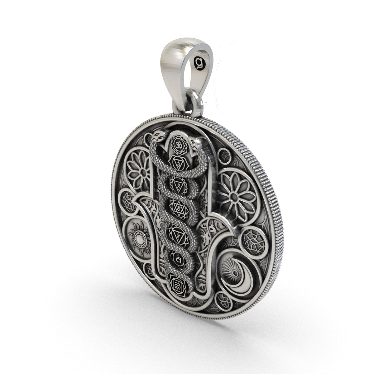 Luxury 925 silver spiritual Hamsa pendant necklace