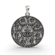 Navagraha 925 silver pendant front view